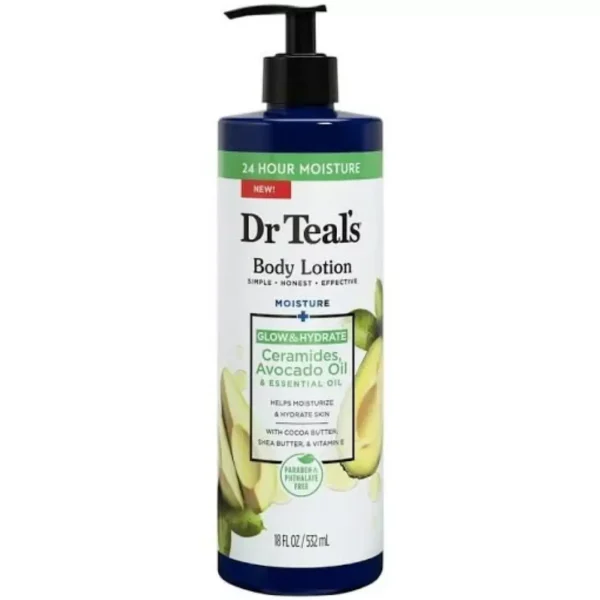 Dr Teal Body Lotion Moisture Ceramides Avocado Oil Essential Oil